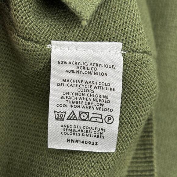 Loft Sweater Womens Size XS Olive Green Crew Neck Pullover Fine Knit Long Sleeve - Picture 10 of 10